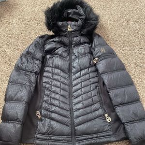 Michael kors black puffer jacket